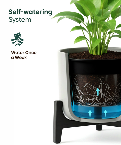 Money Varigated Plant with Aira Pot