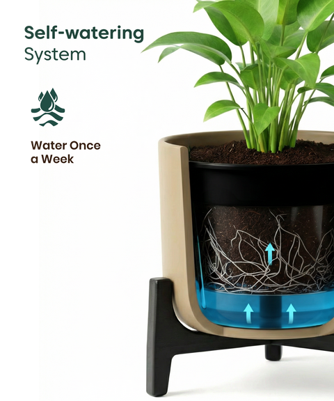 Money Varigated Plant with Aira Pot