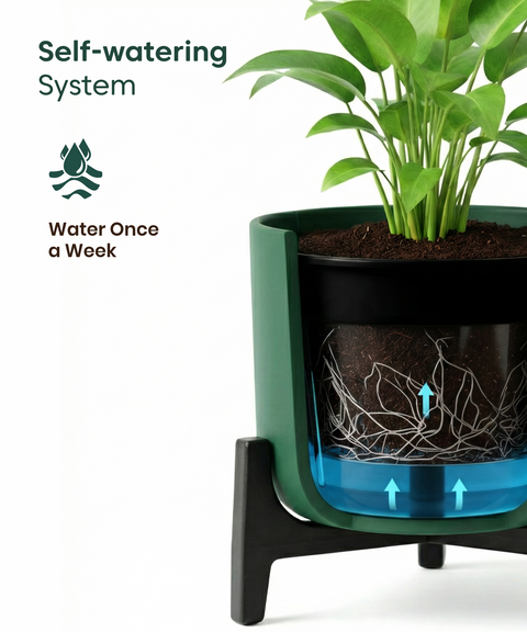 Money Varigated Plant with Aira Pot