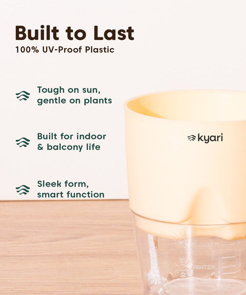 Kyari Poetic Pot Combo of 3 Colours (Yellow, White, Red)