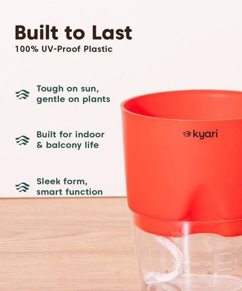 Kyari Poetic Pot Combo of 3 Red