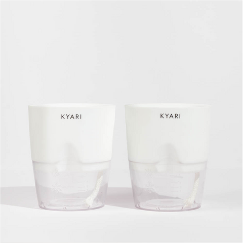 Kyari Poetic Pot Combo of 2 White