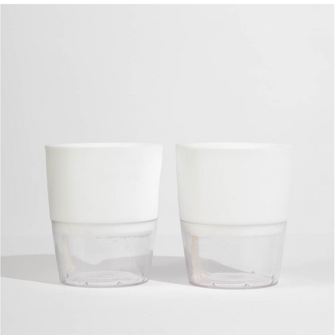 Kyari Poetic Pot Combo of 2 White